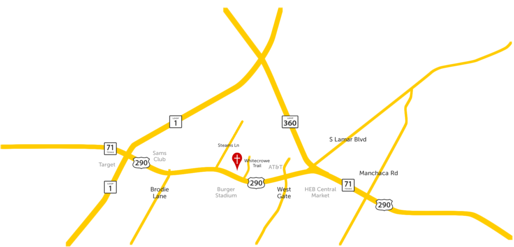Street map of area around our church