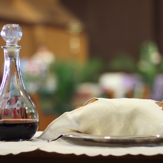communion bread and wine